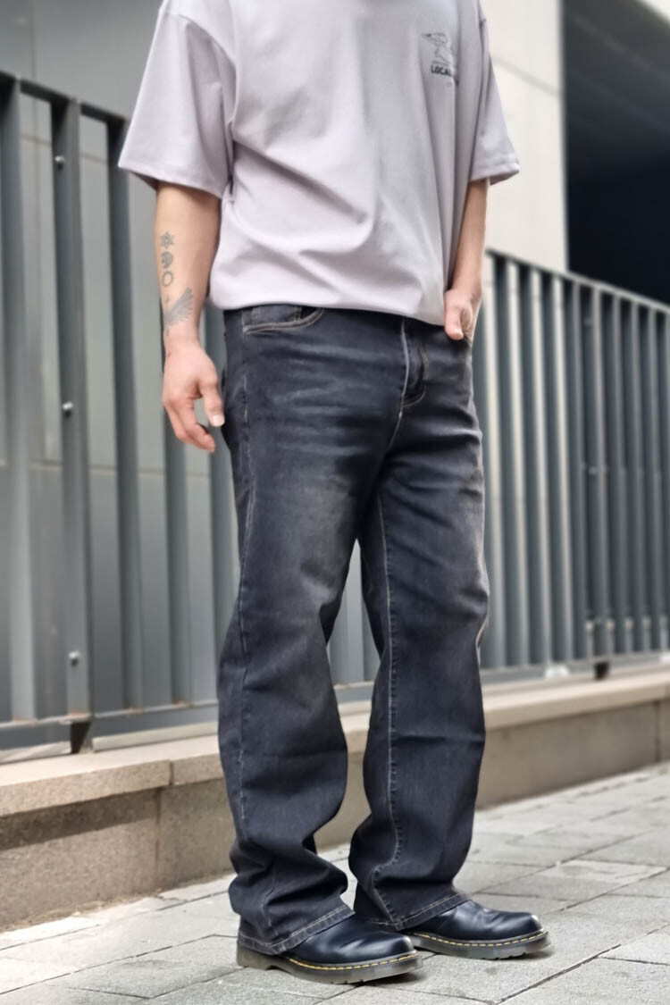 [ALEX] 블랙워싱 데님팬츠 #699