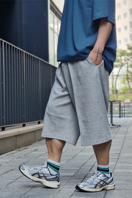 [J] 솔리드 7부 밴딩팬츠