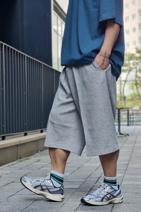 [J] 솔리드 7부 밴딩팬츠