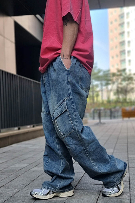 [RANGERS] 프런트 카고 무릎쿠세 데님 #1093